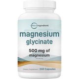 Frasco de Micro Ingredients glicinato de magnesio 500 mg con 240 cápsulas
