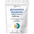 Bolsa frontal de Micro Ingredients con glucosamina, condroitina, MSM y cúrcuma, 300 tabletas.