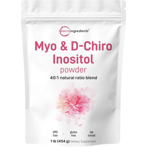 Bolsa de suplemento Micro Ingredients Myo & D-Chiro Inositol 1 lb