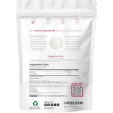 Tabla nutricional del suplemento Micro Ingredients Myo & D-Chiro Inositol 2 lb