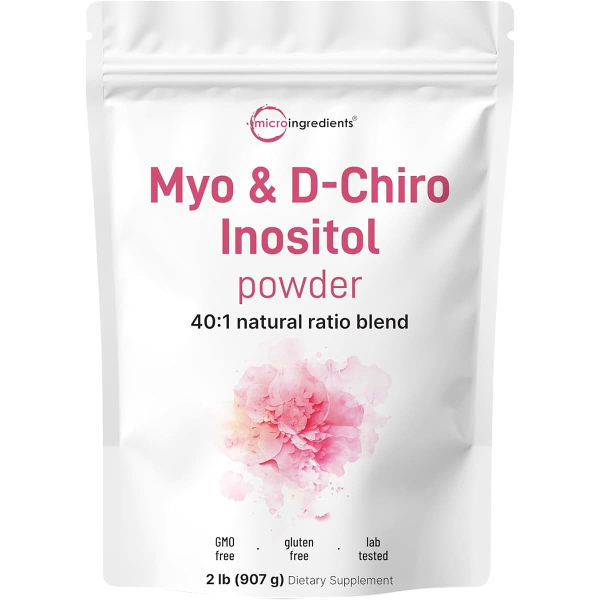 Bolsa de suplemento Micro Ingredients Myo & D-Chiro Inositol 2 lb