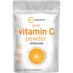 Bolsa de suplemento Micro Ingredients Vitamina C en Polvo 2.2 lbs