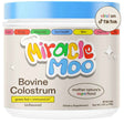 Frasco de suplemento Miracle Moo Calostro Bovino 60 Servicios