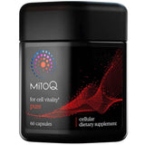 Frasco de suplemento MitoQ Mitoquinol Mesilato 60 cápsulas
