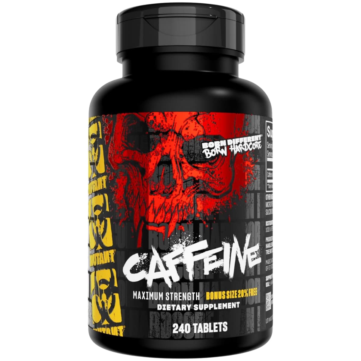 Frasco de suplemento Mutant Cafeína Anhidra 240 tabletas