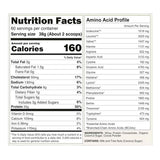 Tabla nutricional de Naked Whey sabor chocolate, presentación de 5 lb