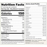 Tabla nutricional de Naked Whey sabor fresa, presentación de 5 lb