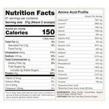 Tabla nutricional de Naked Whey sabor vainilla, presentación de 5 lb