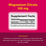 Tabla nutricional del suplemento Natural Factors Citrato de Magnesio 90 cápsulas