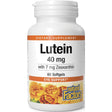 Frasco de suplemento Natural Factors Luteína con Zeaxantina 60 cápsulas blandas
