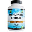 Frasco de citrato de magnesio NaturaLife Labs con 400 mg por porcion y 120 tabletas