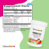 Tabla nutricional del suplemento NaturalKids Probióticos Sabor Fresa 60 tabletas masticables
