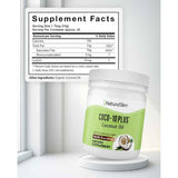 Tabla nutricional del suplemento NaturalSlim COCO-10 PLUS Aceite de Coco/CoQ10 454 g