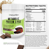 Tabla nutricional del suplemento NaturalSlim Metabolic Protein C-Plus Chocolate 1.1 lbs