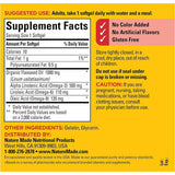 Tabla nutricional del suplemento Nature Made Aceite de Linaza Orgánico 1000 mg 100 Cápsulas Blandas