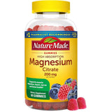 Frasco de suplemento Nature Made Citrato de Magnesio de Alta Absorción Sabor Mezcla de Bayas 60 Gomitas