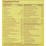 Tabla nutricional del suplemento Nature Made Daily Health Support Pack 60 paquetes