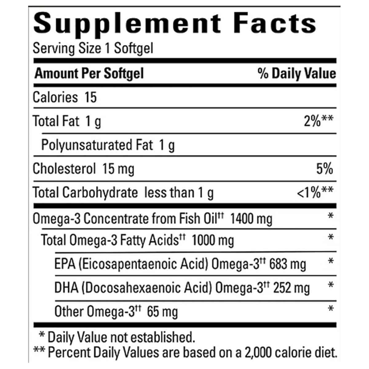 Información de Nature Made omega 3 con EPA, DHA, modo de uso, ingredientes y advertencias
