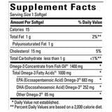 Información de Nature Made omega 3 con EPA, DHA, modo de uso, ingredientes y advertencias