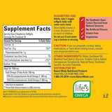 Panel de información del suplemento de Nature Made omega 3 de algas con EPA y DHA