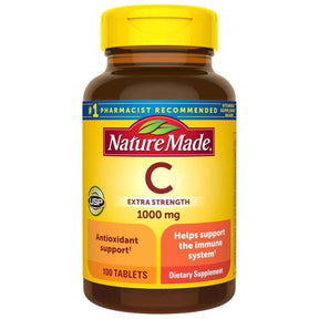 Frasco de suplemento Nature Made Vitamina C 100 tabletas