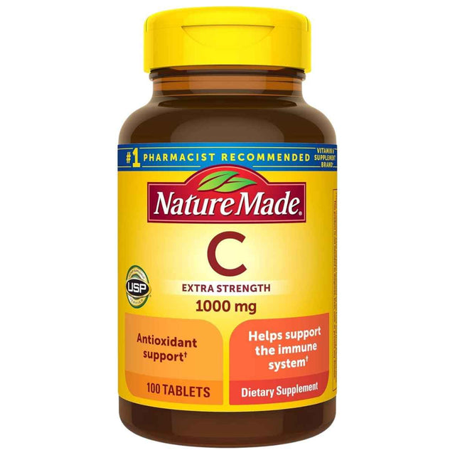Frasco de suplemento Nature Made Vitamina C 100 tabletas