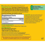 Tabla nutricional del suplemento Nature Made Vitamina D3 360 cápsulas blandas