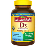 Frasco de suplemento Nature Made Vitamina D3 360 cápsulas blandas