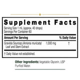 Información del suplemento Nature's Answer Graviola 2 oz (60 ml), 60 porciones y 1000 mg por porción