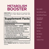 Tabla nutricional del suplemento Nature's Bounty Acelerador del Metabolismo 60 cápsulas
