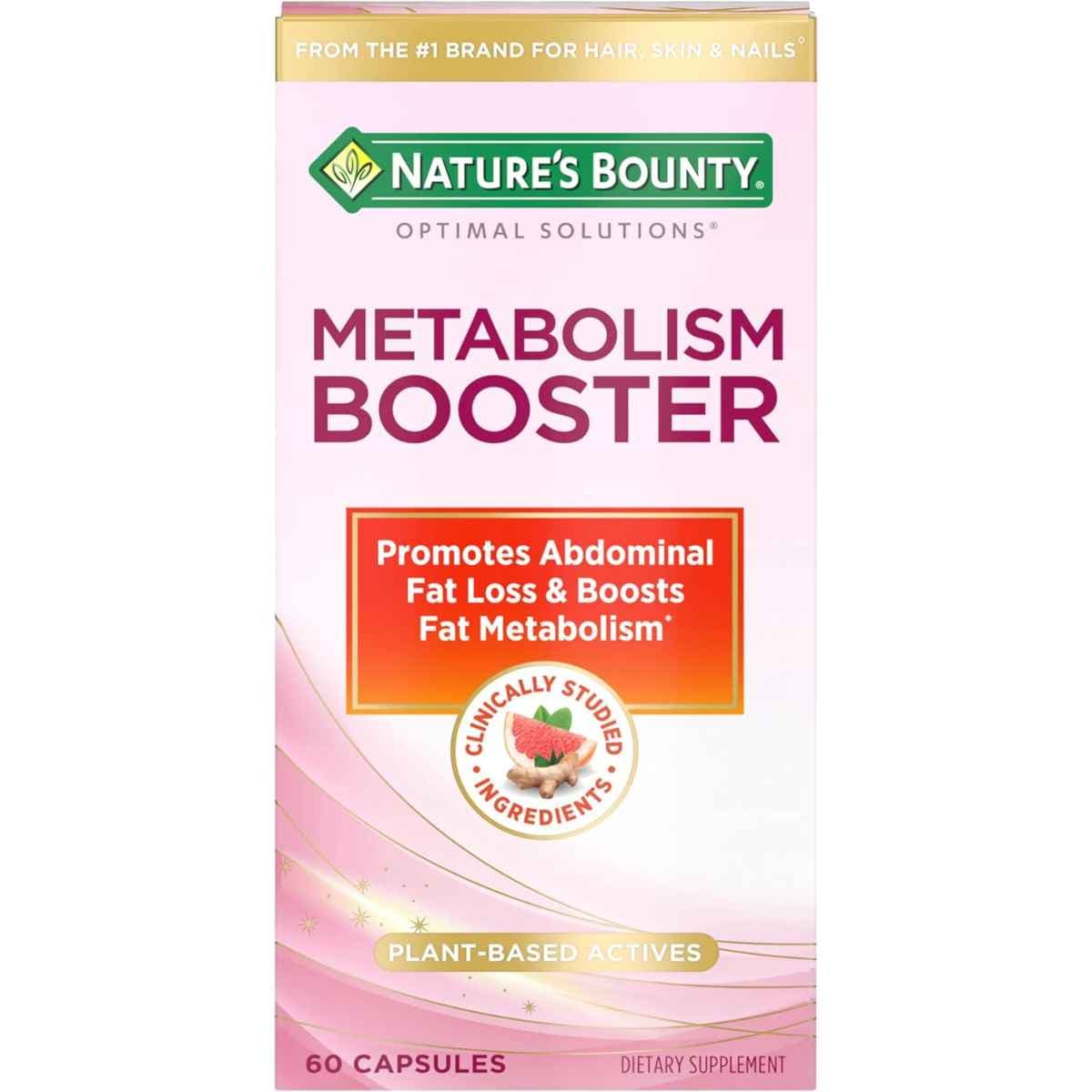 Frasco de suplemento Nature's Bounty Acelerador del Metabolismo 60 cápsulas