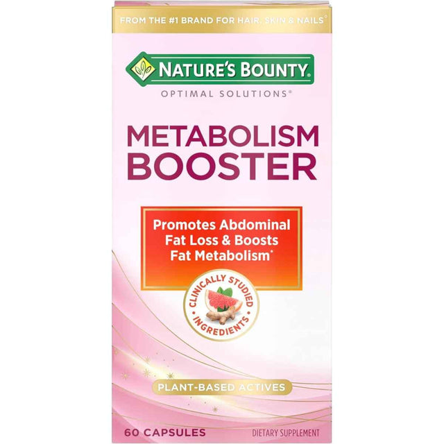 Frasco de suplemento Nature's Bounty Acelerador del Metabolismo 60 cápsulas