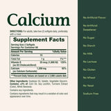 Tabla nutricional del suplemento Nature's Bounty Carbonato de Calcio más Vitamina D3 1200 mg 220 cápsulas blandas