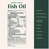 Etiqueta de información suplementaria de Nature’s Bounty aceite de pescado Omega-3 1200 mg, presentación de 60 cápsulas blandas