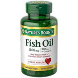 Frasco de Nature’s Bounty aceite de pescado Omega-3 1200 mg, presentación de 60 cápsulas blandas