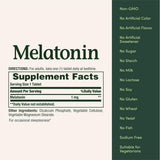 Tabla nutricional del suplemento Nature's Bounty Melatonina 1 mg 180 tabletas
