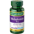 Frasco de suplemento Nature's Bounty Melatonina 5 mg 60 tabletas