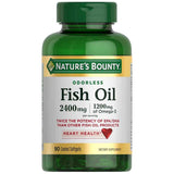 Frasco frontal de NATURE'S BOUNTY Omega 3 de aceite de pescado, 90 cápsulas blandas