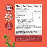 Tabla nutricional del suplemento Nature's Craft Aceite de Linaza 60 cápsulas blandas
