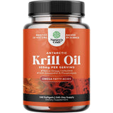 Frasco de suplemento Nature's Craft Aceite de Krill 500 mg 240 cápsulas blandas