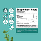 Tabla nutricional del suplemento Nature's Craft Citrato de Magnesio Sabor Frambuesa 60 Gomitas