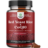 Frasco de suplemento Nature's Craft Levadura Roja de Arroz con CoQ10 1200 mg 240 cápsulas