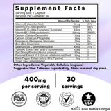 Tabla nutricional del suplemento Nature's Fusions Multivitamínico con Cúrcuma y Omega-3 30 Cápsulas Veganas