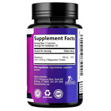 Tabla nutricional del citrato de magnesio Nature’s Nutrition con 140 mg de magnesio por porción