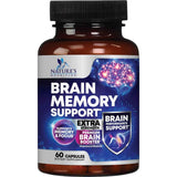 Frasco de suplemento Nature's Nutrition Nootrópico Bacopa/DMAE 60 cápsulas