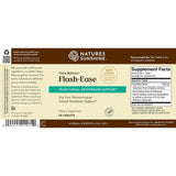 Información del suplemento de Nature's Sunshine Flash-Ease 60 tabletas con mezcla patentada de 265 mg por tableta.
