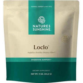Empaque de suplemento Nature's Sunshine Loclo Fibras y Vegetales 316g
