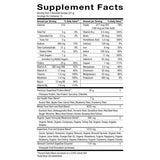 Etiqueta Supplement Facts de Nature’s Sunshine Power Meal sabor vainilla