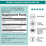 Información del suplemento NatureWise Omega 3 con vitamina E, 180 cápsulas blandas.