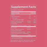 Panel de información del suplemento de Nello Super Balance con composición por porción.